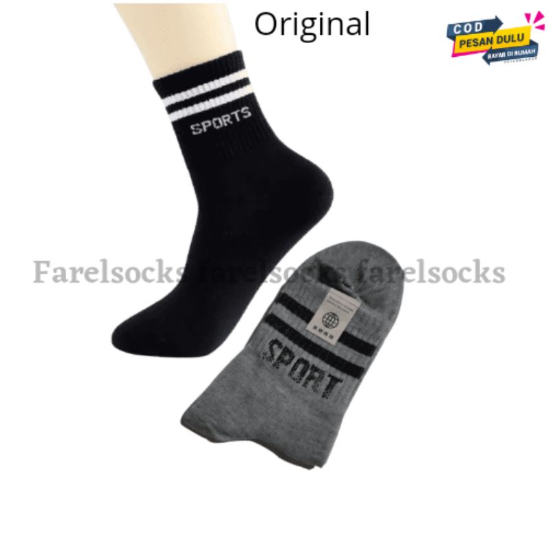 (mk karet) kaos kaki sport motif kaos kaki olahraga pria wanita
