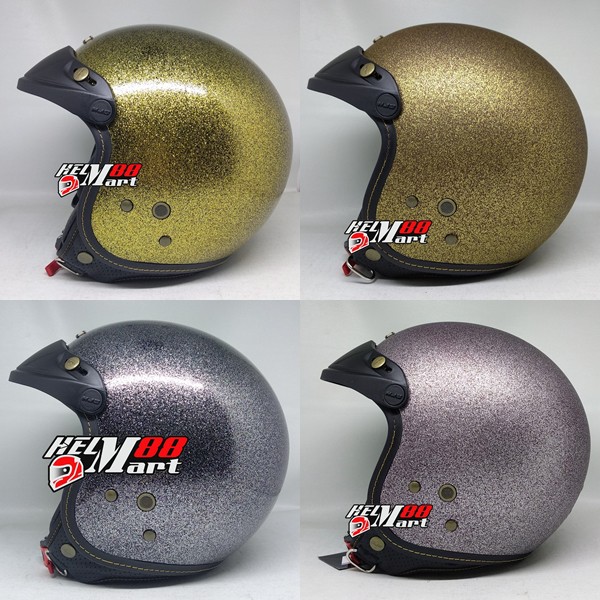 NJS NR80 Glitter Helm NJS Retro 80S Helm Classic Vintage Helm Retro