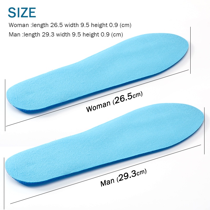 1 Pasang Insoles Sisipan Sepatu Desain Sarang Lebah Bahan Silicone Gel, Pijat Kaki Nyaman Dipakai Olahraga