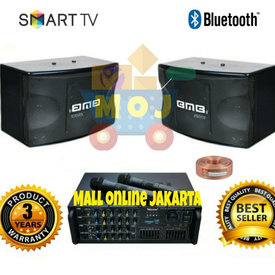 Paket karaoke bluetooth weston paketan sound system speaker pasif 8 in