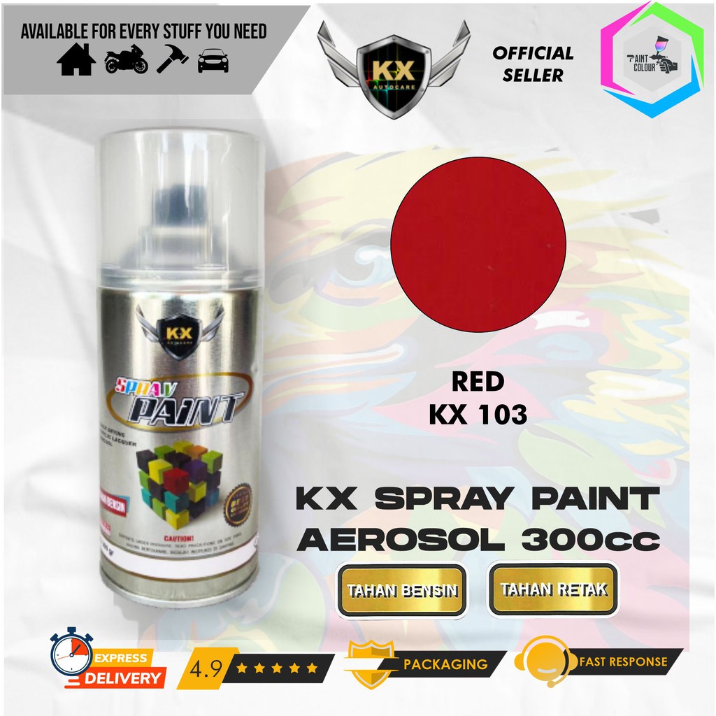 Cat Semprot Aerosol / Pylox KX Autocare Paint - KX 103 RED