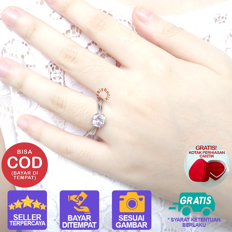 Lovelybutik Angelonia Cincin Titanium Wanita