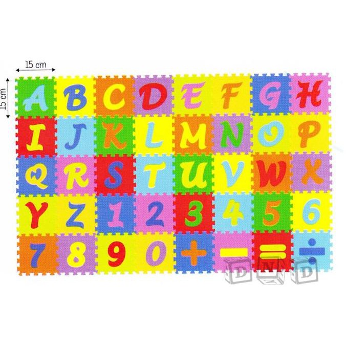 Puzzle Matras / Evamats / Evamat / Abjad Mini Angka Simbol - Tikar