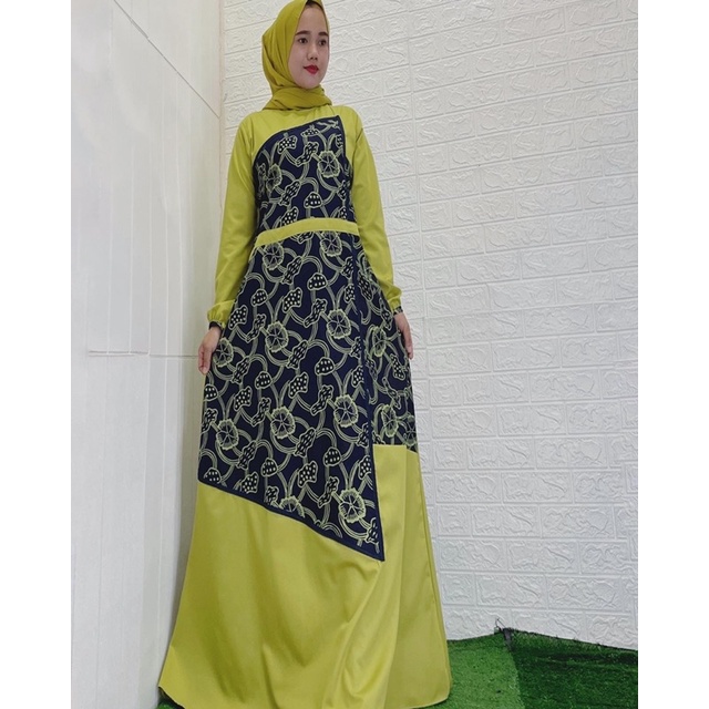 gamis kombinasi batik/G18/by Positive boutique