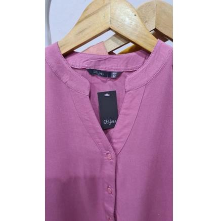 "OSB.26Au22r" St yves Kemeja St yves Wanita Blouse St yves Kemeja Rayon Wanita Kemeja Polos Wanita