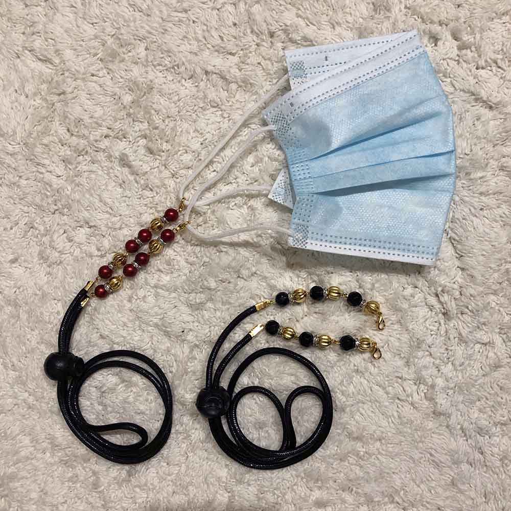 Strap masker kalung GOLDEN gantungan konektor holder/ pengait hijab tali mask Chain 2in1 REALPIC