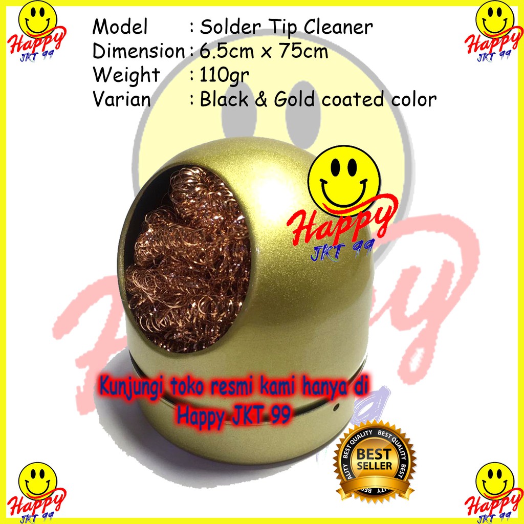 [ HAPPY JKT 99 ] PEMBERSIH MATA SOLDER + TEMPAT CUCI SOLDER TIP CLEANER COPPER BRASS