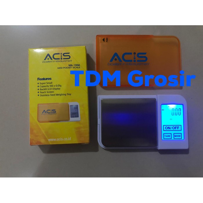 td156 Timbangan Pocket Mini / Timbangan Emas Mini ACIS MA-100A