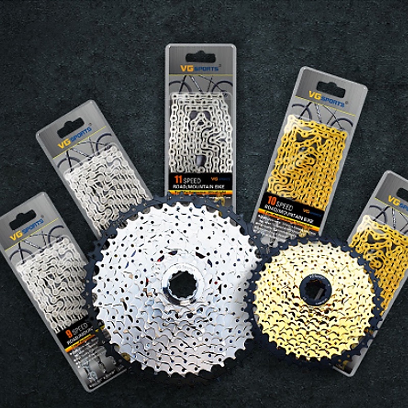 【Barang Tersedia】Rantai Sepeda Speed Bicycle Chain VG Sports 8 9 10 11 Half Hollow Aksesoris Peralatan Sepeda