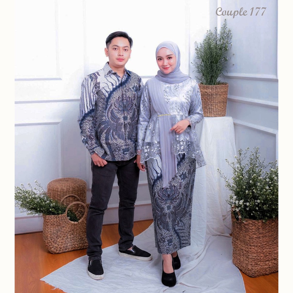 PROMO KULAKAN TERMURAH 169rb sepasang !! Maura Couple - Sania Ruffle Batik Couple Ori Ndoro Jowi Garansi Termurah Shopee - BATIK SOLO MODERN-1