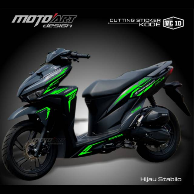 Cutting Sticker Honda Vario bahan oracal hijau stabilo kode  vc1d