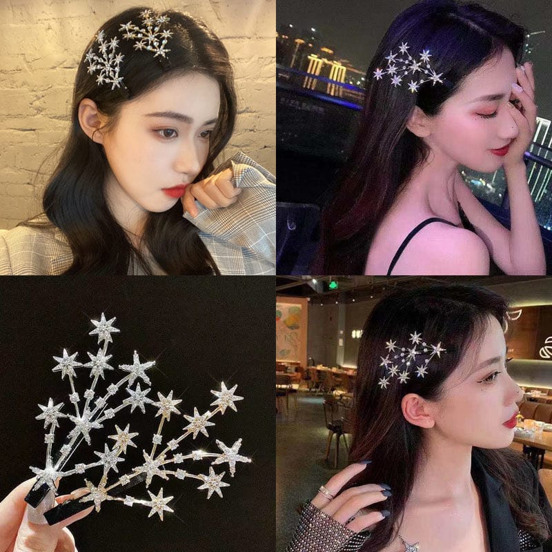 Jepit Rambut Korea Wanita Fashion Motif Terbaru Full Bintang Permata Zirkon original import