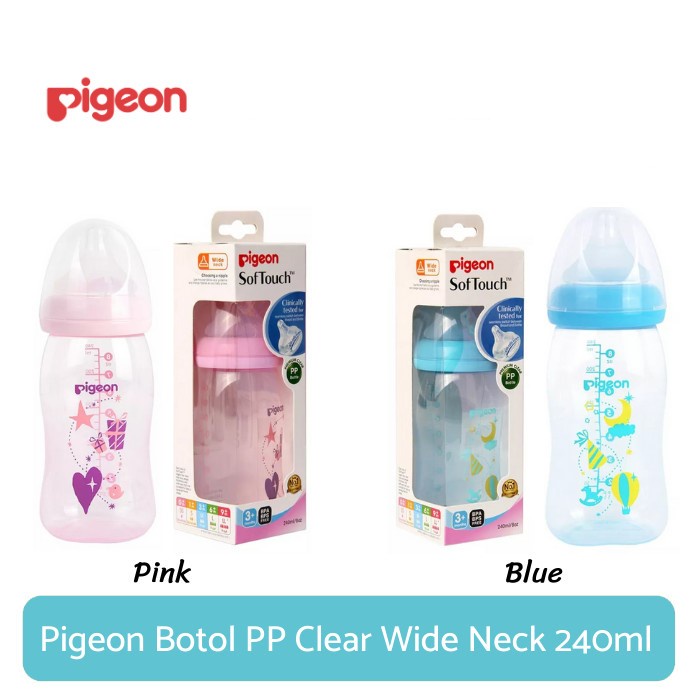 PIGEON Botol PP Clear Wide Neck 240ml