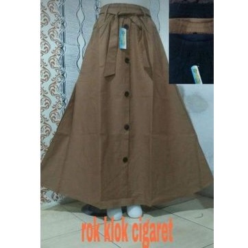 Rok Mayung Bahan Katun Cigarete Tebal Kombinasi Kancing 05