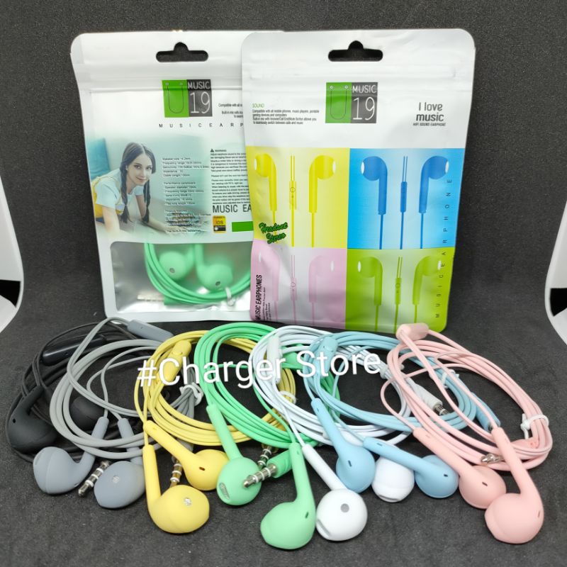 Headset U19 Dove Universal Earphone Handsfree With Mic Stereo