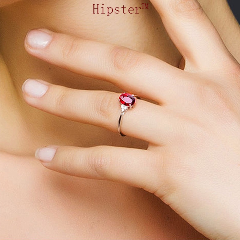 Hot Sale Vintage Classic Elegant Mosaic Oval Ruby Ring