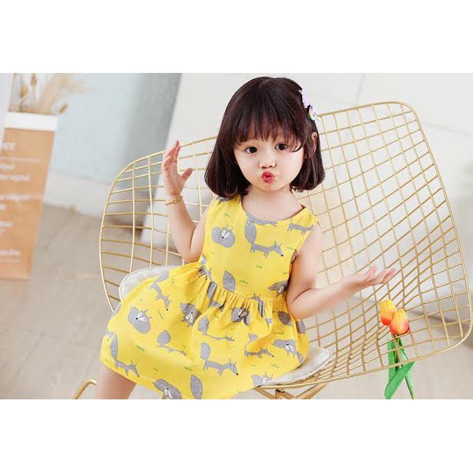 Dress Katun [ Fox ] Anak Perempuan [ Usia 2 -5 Tahun ] HM789