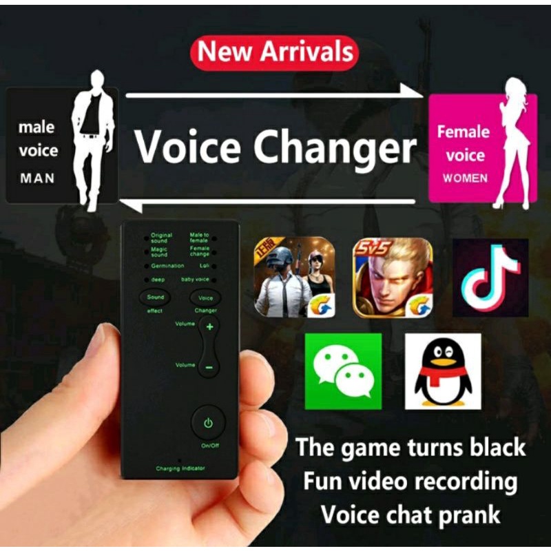 Voice Changer Live Portable Handphone Headset Perubah Suara Telepon Secara Langsung