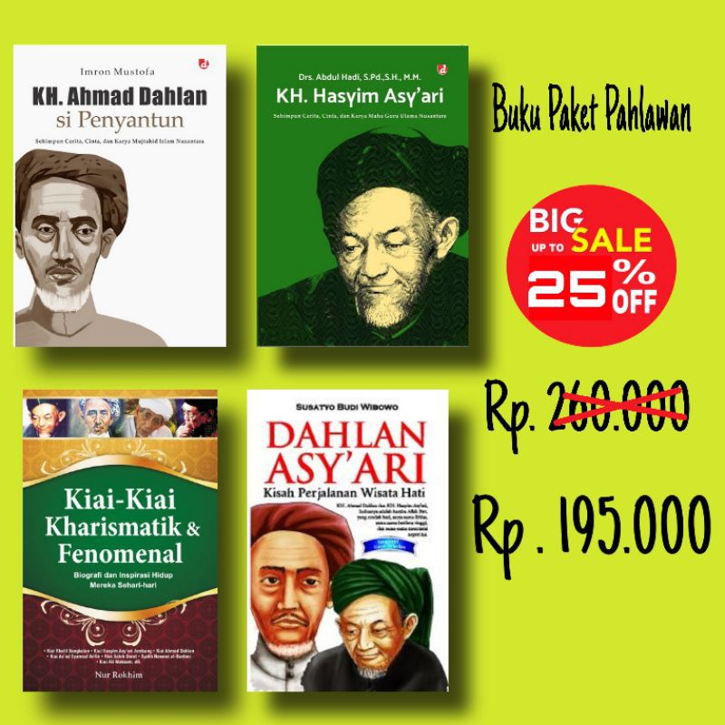 Peket Buku KH. Hasyim Asy'ari dan KH. Ahmad Dahlan