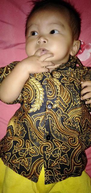Kemeja Hem Batik Anak Size 0 (0,5 Bulan - 1.5th)