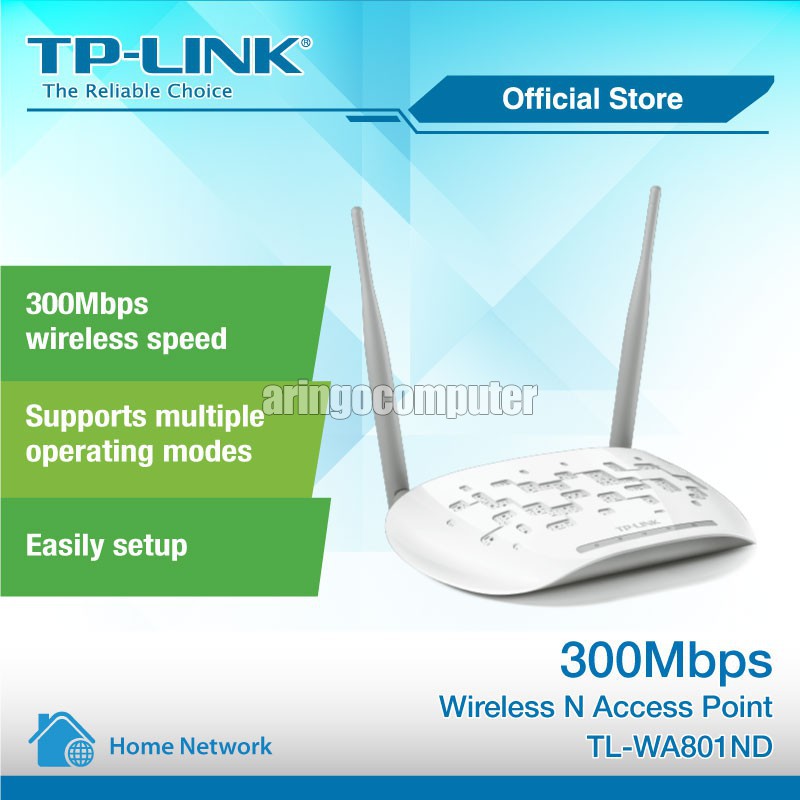 Network (Device) TPLink Wireless Access Point 300Mbps TL-WA801ND