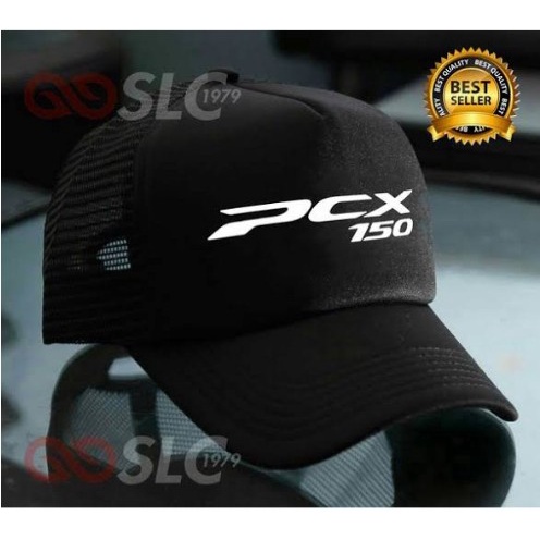 KAOS TOPI PCX 150 BLACK TERLARIS/TOPI MOTOR/TOPI PCX CLUB H&H TwinShop