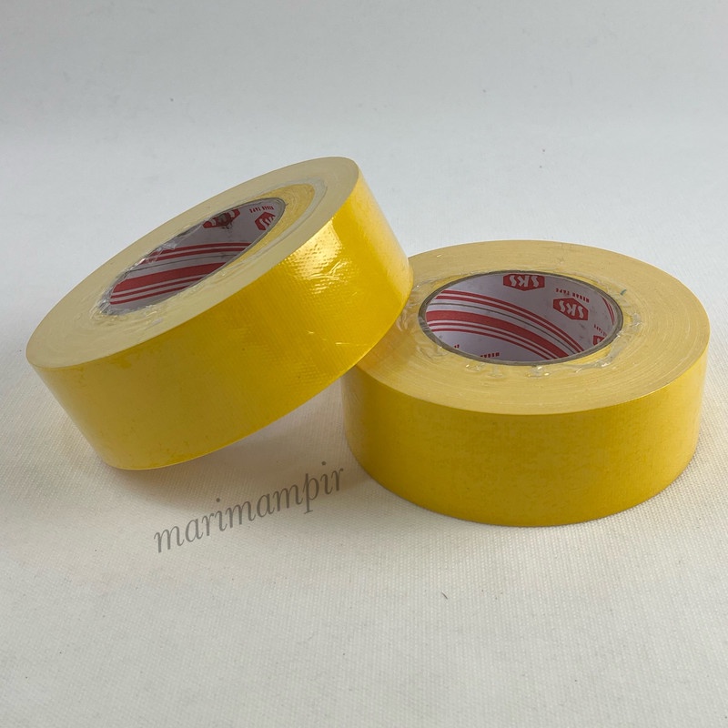 ISOLASI / LAKBAN KAIN / CLOTH / LINEN TAPE 2 INCI 50 M KUNING