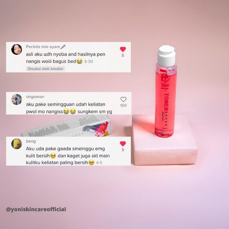 YONII SKINCARE BADAN PERONTOK DAKI BPOM ORIGINAL