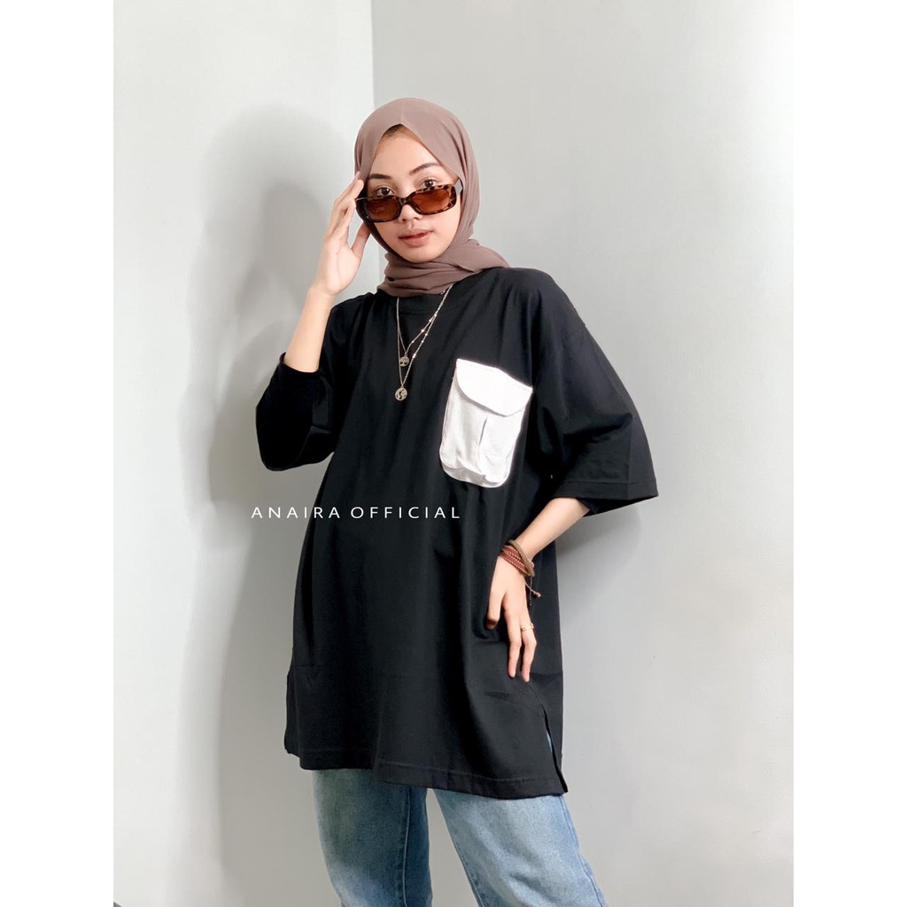 KAOS OVERSIZE SAKU KOMBI WANITA TERBARU