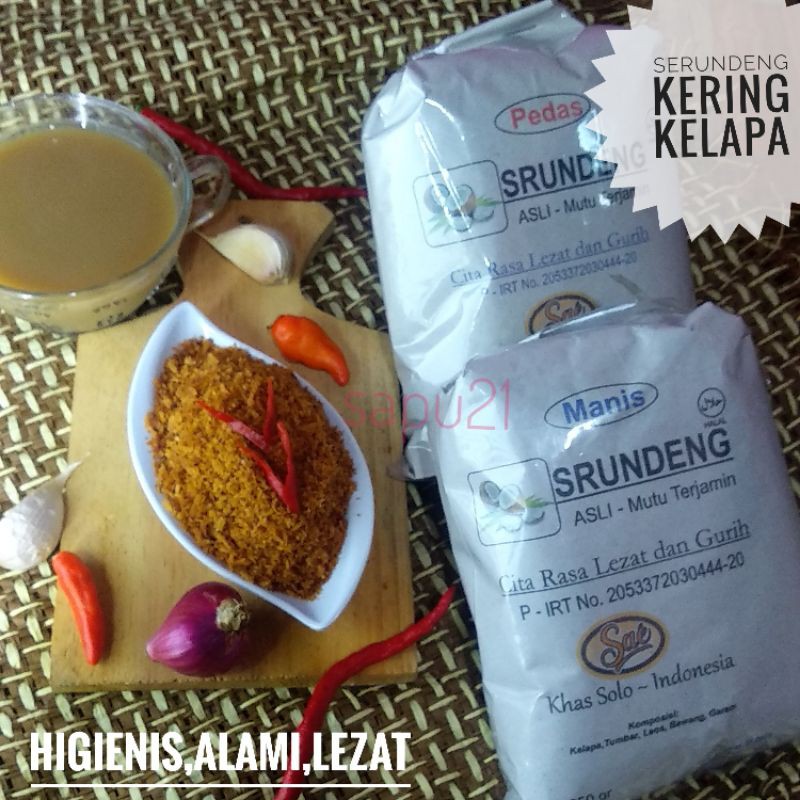 

SERUNDENG KELAPA KERING MANIS / PEDAS ( ASLI)