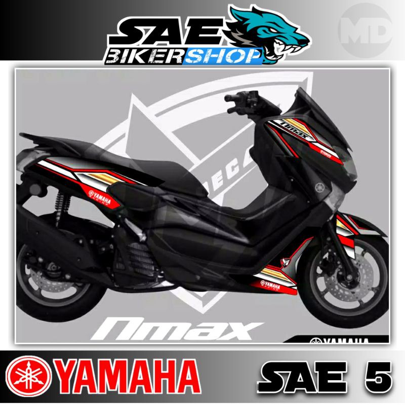 STRIPING STICKER STIKER NMAX OLD GRAFIS GOLD SAE 5