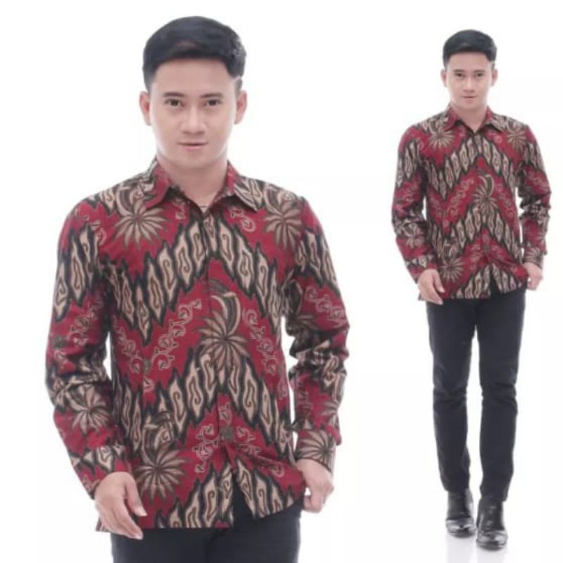 COUPLE BATIK TOYOBO JUMBO LD 110 120 CANTIK BUSUI SARIMBIT JUMBO MAXI DRESS MEGA MENDUNG HIJAU BOTOL MAROON NAVY-KEMEJA MEGA MAROON