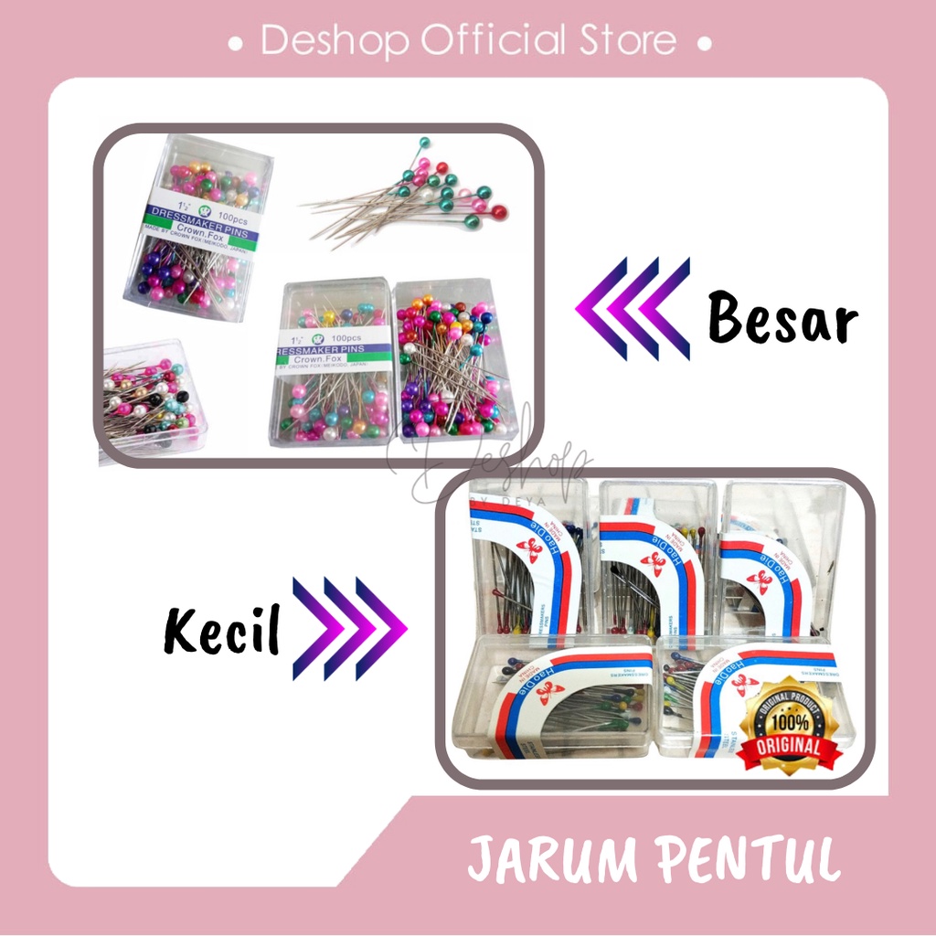 Jarum Pentul Mini dan Jarum Pentul Besar