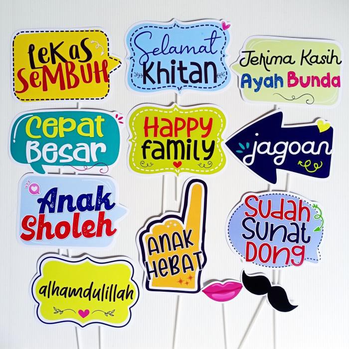 Photo Props / Khitanan Sunatan Photo Props Photobooth Aksesoris Dekorasi Pesta