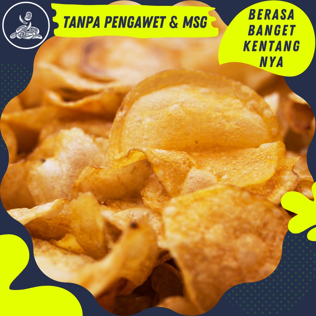 

Keripik Kentang Seribu Rasa 1000 Gram / 1 Kg | Kettle Chips Non MSG Dijamin Enak, Gurih, dan Murah | Keripik Kentang Homemade Premium