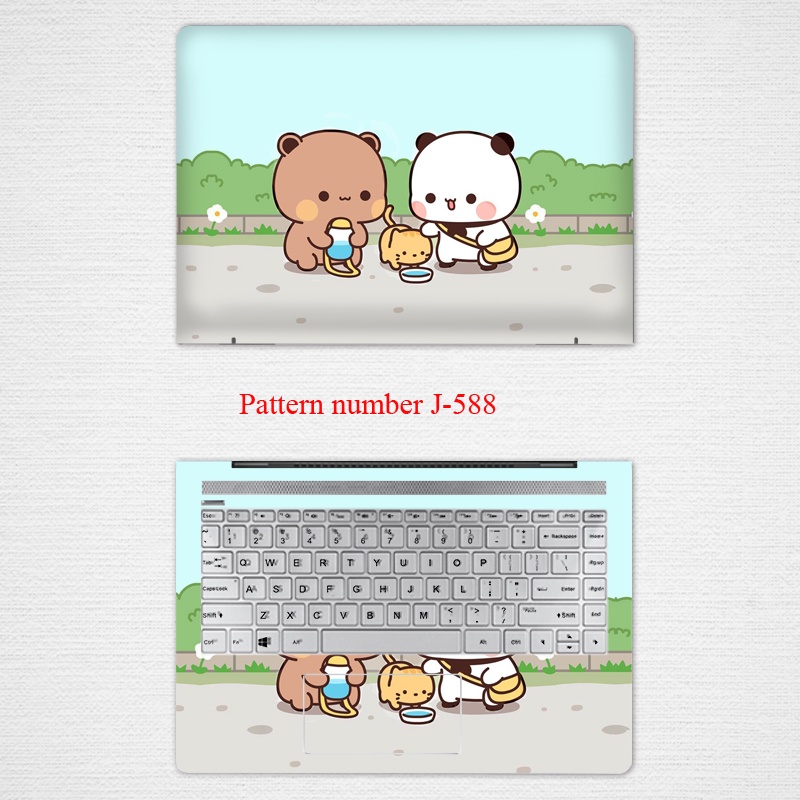 2pcs Stiker Laptop Universal Motif Beruang Kecil Bahan VINYL 12 13 14 15.6 Inch HP ProBook 445R G6 ProBook 440 G6 440 G7 LGBT