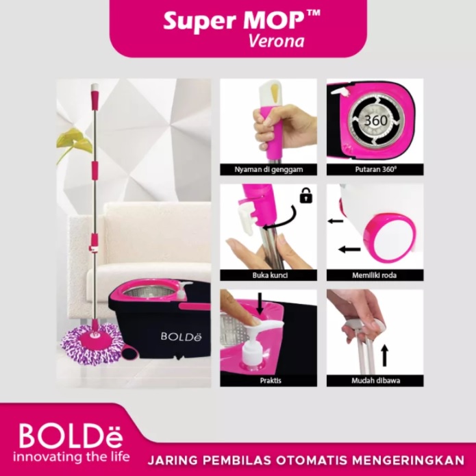 Alat Pel Lantai BOLDe Super Mop Verona