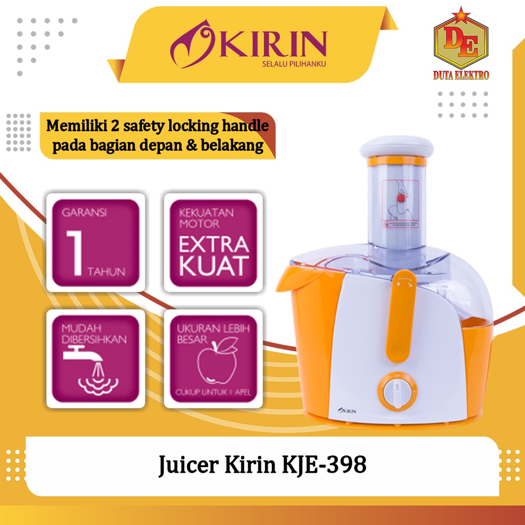 Juicer Kirin KJE 398 Juice Extractor