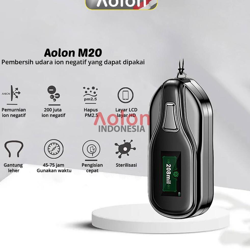 [Art. W3666B] Aolon M20 Air Purifier 200Million Negative Ionizer Necklace Freshener