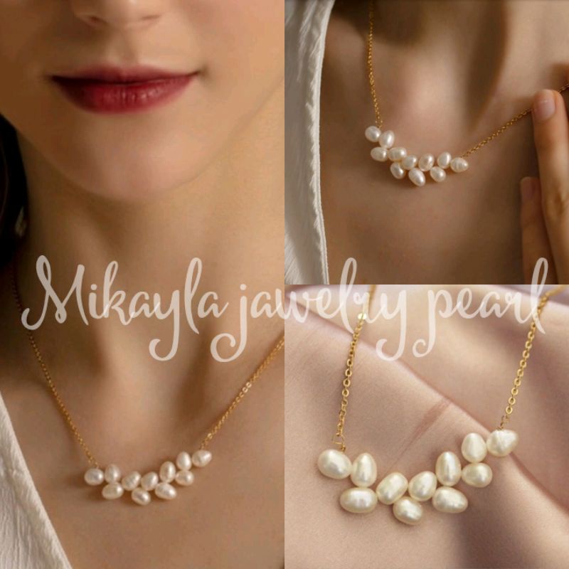 Kalung mutiara kekinian|Kalung mutiara tawar|Kalung mutiara asli|Kalung mutiara lombok|Mutiara asli