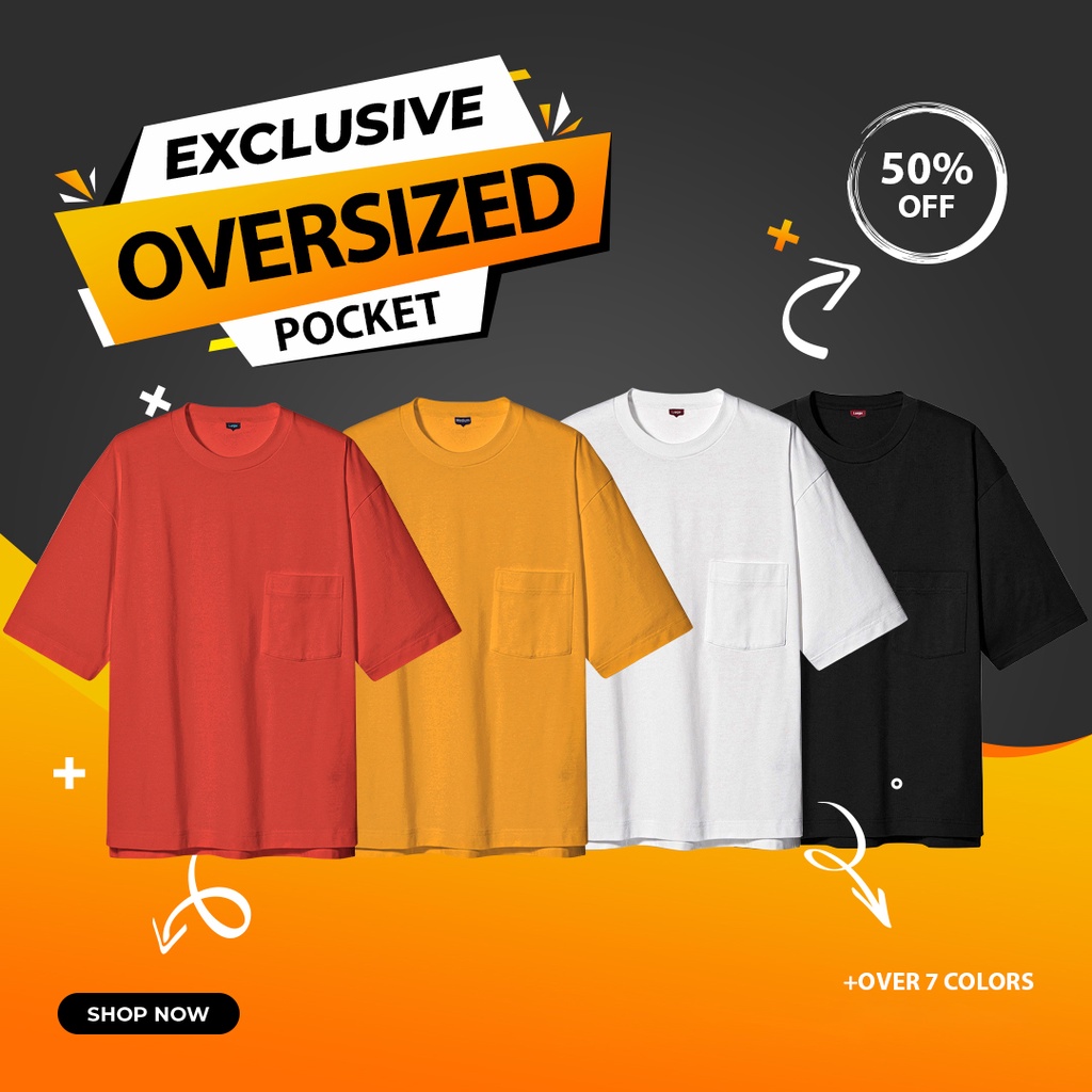 KAOS POLOS OVERSIZE POCKET PRIA TANGAN PENDEK UKURAN S-XL BAHAN COTTON COMBED 24S &amp; TOPI POLOS ORGINAL