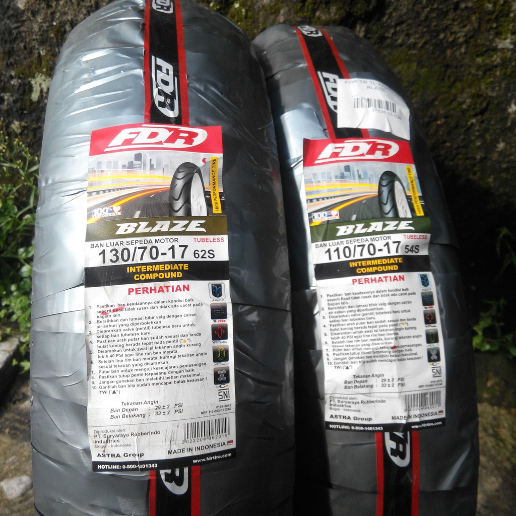 Ban Supermoto FDR Blaze 17 - 110 & 130 KLX 150 S L BF & Dtracker Depan Belakang