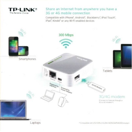 TP-LINK TL-MR3020 Portable 3G/4G Wireless N Router