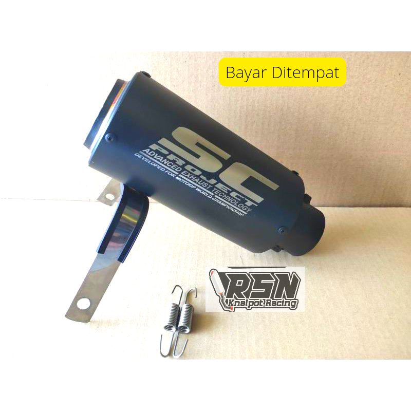 Silencer / Slender Knalpot Racing SC PROJECT Black Doff Beat Mio Vario Vixion  Vixion CR