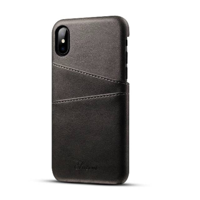 Leather Card Case Iphone X Premium Case Hard Case Kartu Kulit