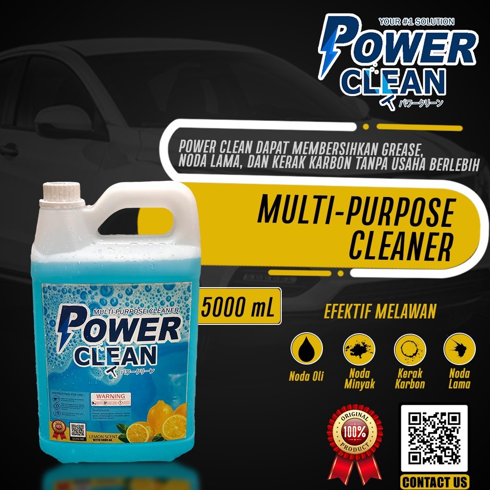 Jual REFILL POWER CLEAN 5L Multi Purpose Cleaner Sabun Pembersih Noda ...