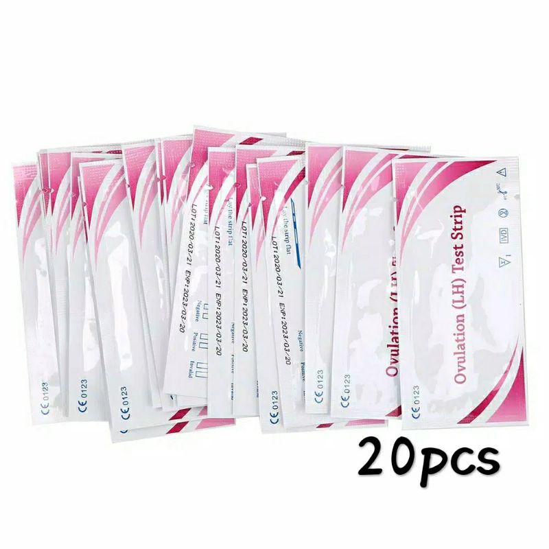 20pcs Ovulation LH Test Strip - Tes Kesuburan - Ovulasi Wanita