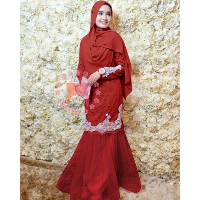 Hm arafah maxi / dress maxi brukat/gamis hijab