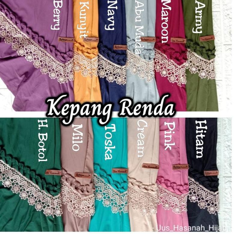 TERLARIS KEPANG RENDA•••Kerudung instan Hijab Instan•Hijab Renda Prada #