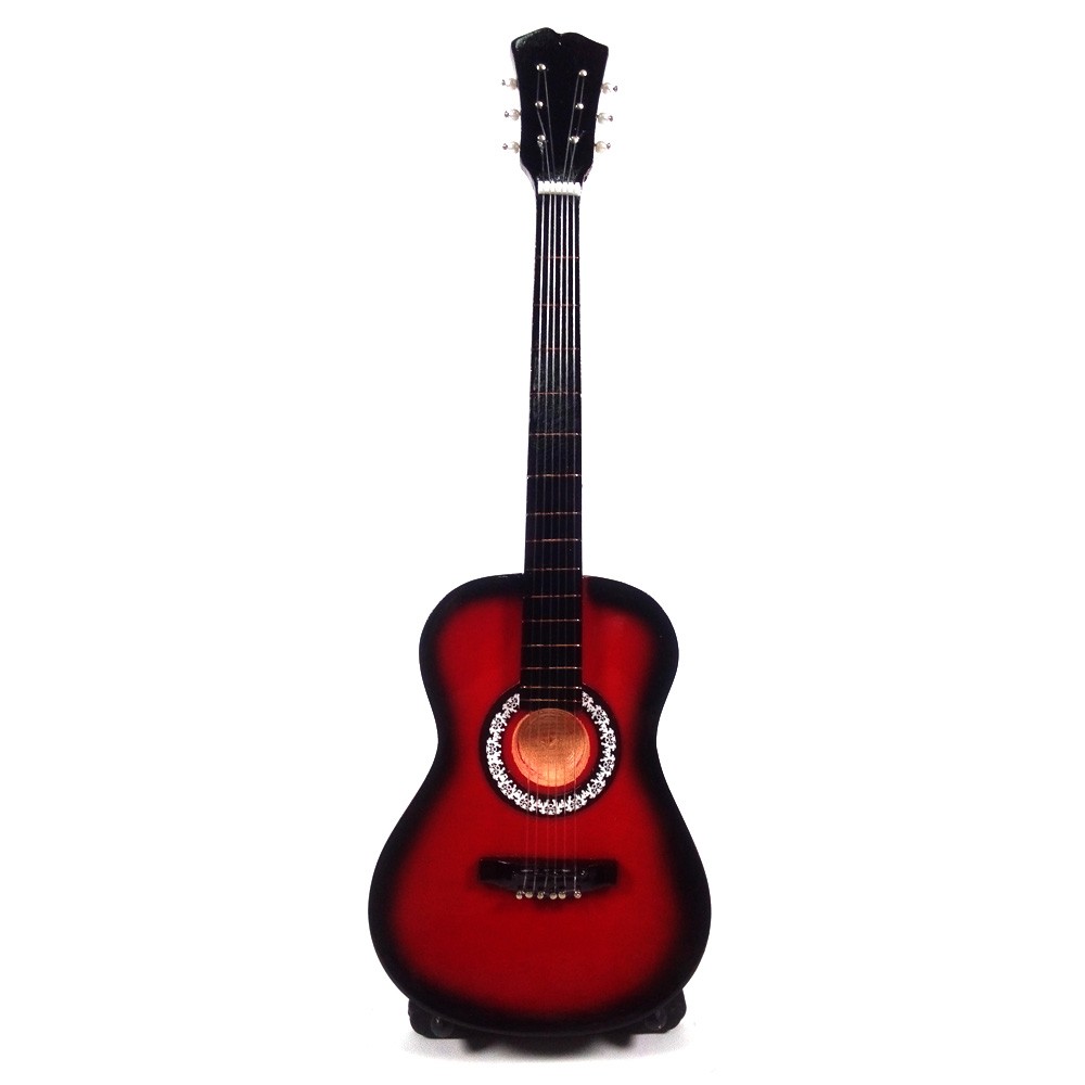 Miniatur Gitar Kayu + Stand - GTR10